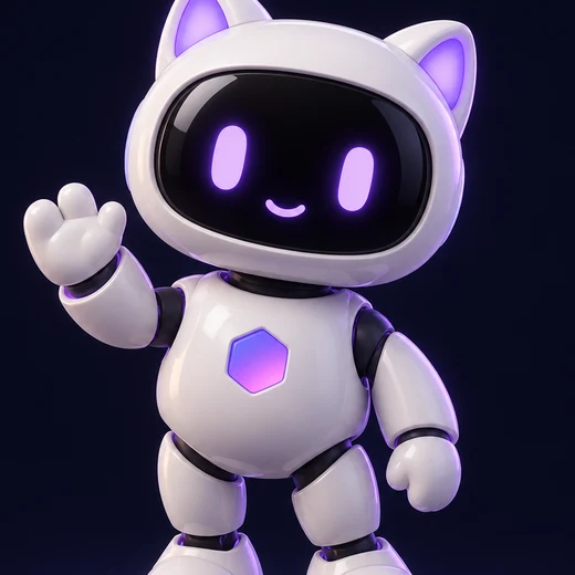 Runi, the Runestone robot mascot, waving